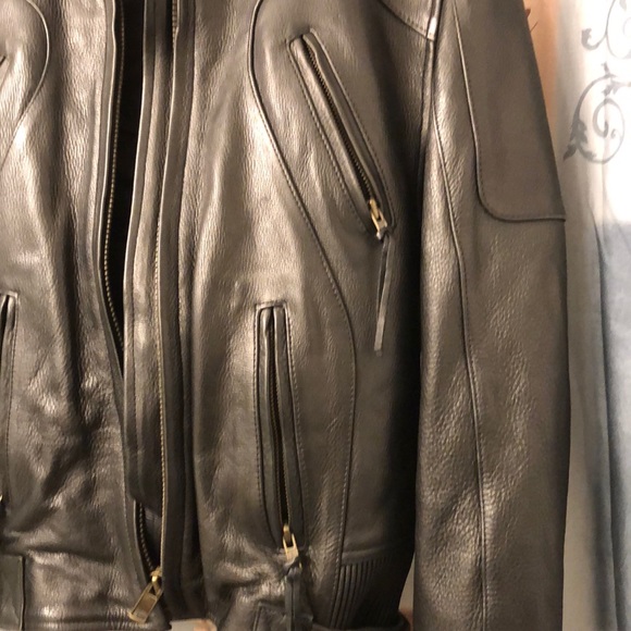 Beautiful leather biker real leather jacket!! - Picture 5 of 9